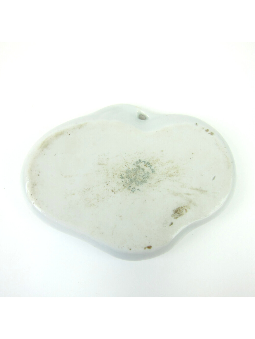 Antique Porcelain Dish Hand Painted Blue Flowers Green Gold Accents Japan Mikado - Picture 8 of 13